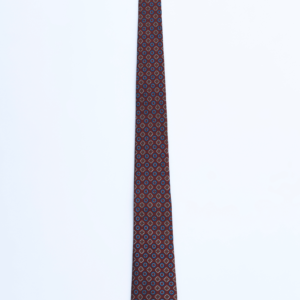 Silk Tie in Shades of Red & Blue