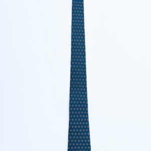 Silk Tie in Shades of Blue & Orange