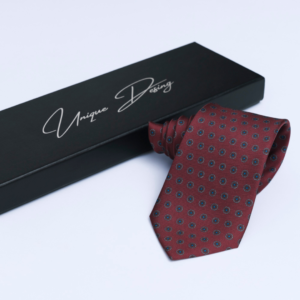 100% Silk Tie - Dark Red